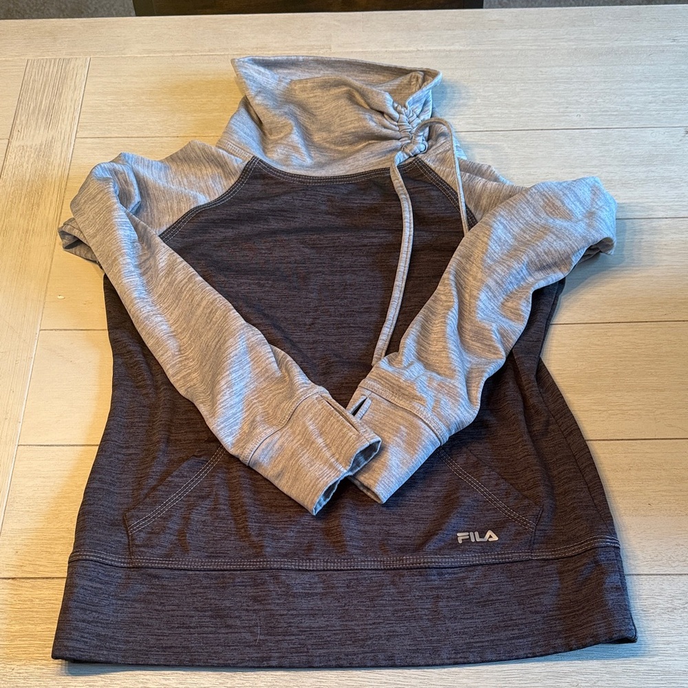 NWOT Fila Women's Two-Tone Sport Gray Hoodie Size Small